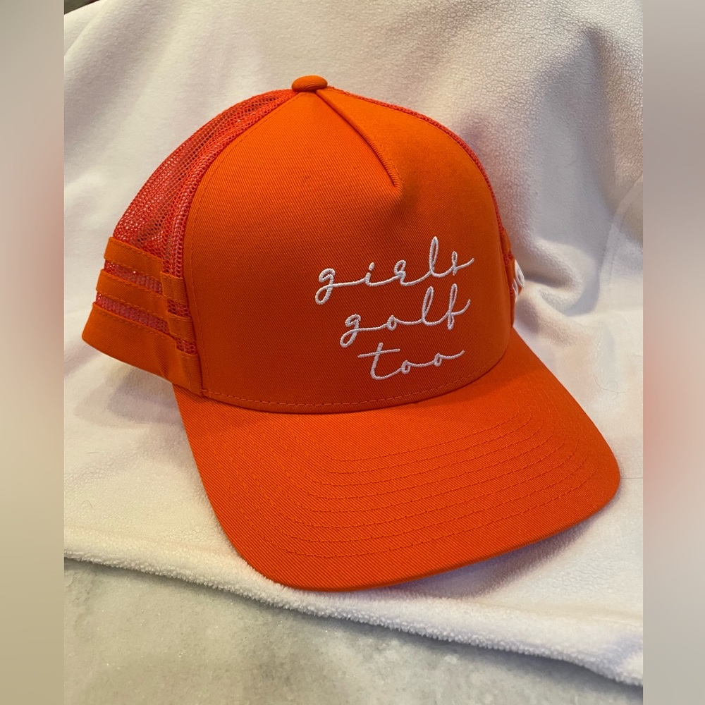 G/Fore G4 G Fore Women’s Golf Hat Girls Golf Too Hat Orange Trucker Hat